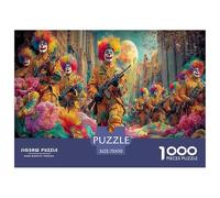 Interesting Peculiar Clown 1000 Pieces Jigsaw Puzzles for Adults Educational Games Birthday Gifts for Women And Man Challenge High Difficulty Skill Development 70x50cm/1000pcs