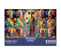 Interesting Peculiar Clown 1000 Pieces Jigsaws for Adults Educational Games Beautiful Home Decoration Challenge High Difficulty Modern Decor 38x26cm/1000pcs