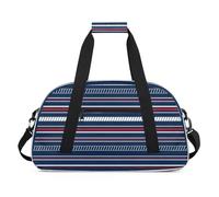 Interesting Plaid Texture Gym Bag Sports Duffle Bag Weekend Sleepover Duffel Bags Small Travel Tote for Overnight Workout Gymnastics Dance Ballet, Interesting Sea, 18.9 x 8.7 x 10.6 in, Duffel Bags