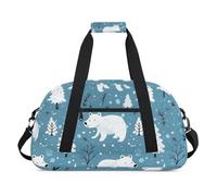 Interesting Plaid Texture Gym Bag Sports Duffle Bag Weekend Sleepover Duffel Bags Small Travel Tote for Overnight Workout Gymnastics Dance Ballet, Interesting Winter Texture, 18.9 x 8.7 x 10.6 in,