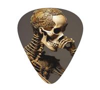 Interesting Skeleton Guitar Picks Set-Premium Abs Material,Various Thicknesses-Enhance Your Playing Experience