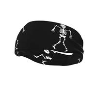 Interesting Skeleton Sports Headband Men and Women Sweat Absorbent Breathable Elastic Suitable for Dancing Running Cycling Yoga