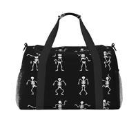 Interesting Skeleton Travel Duffel Bag Large Foldable Waterproof Overnight Bag Beach Swim Bags Pool Sports Gym