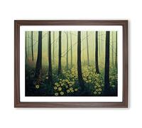 Interesting Spring Forest Framed Print | A3 Walnut Framed Wall Art | Ready to Hang | Modern Landscape Picture | Living Room Bedroom Lounge Office