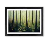 Interesting Spring Forest Framed Print | A4 Black Framed Wall Art | Ready to Hang | Modern Landscape Picture | Living Room Bedroom Lounge Office