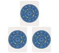 Interesting Sun Face Car Air Freshener, 3 Pcs Square Hanging Air Freshener Cards, Long Lasting Fragrance Scented Cards for Car, Home, Office Black-style