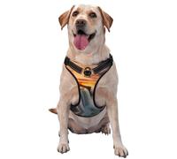 Interesting Waterfalls Medium Printed pet Traction Vest - Ideal for Dog Walking, Hiking, Daily Travel