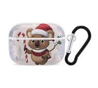 Interesting Wombats AirPods Pro Case Cover with Keychain Ring PC Hard Shell Protective Case for AirPods Pro 2nd for Women Men Generation Easy Open Full Drop Protection Cover White-Style