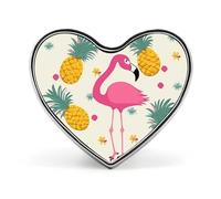 Interesting Wombats Lapel Pin Heart Brooches And Pins - Metal Badge for Shirts, Jackets, Hats | Durable Fashion Accessory & Gift for Men, Women, Events, Flamingo and Pineapple, Love form