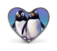 Interesting Wombats Lapel Pin Heart Brooches And Pins - Metal Badge for Shirts, Jackets, Hats | Durable Fashion Accessory & Gift for Men, Women, Events, Cute Penguin, Love form