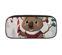 Interesting Wombats Pencil Case Waterproof Leather Pencil Pouch Multi-purpose Aesthetic Makeup Bag Cute Pen Bag Large Cosmetic Bag for Office Stationery, Travel