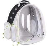 Interfashioner® Cat Backpack Carrier, Fit up to 9 kgs Pet, Front Extension Space Capsule Clear Bubble Window Pet Carry Transport Book Bag for Fat Cat Puppy