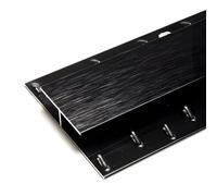 Interfloor Premier Dual Edge Carpet To Carpet Bar 60mm Aluminium Screw Down - Brushed Black, 0.9M