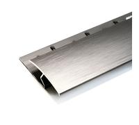 Interfloor Premier Zig Zag Carpet To Hard Floor 50mm Aluminium Screw Down - Brushed Pewter, 0.9M