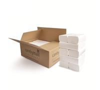 Interfold V-Fold Paper Hand Towels, 2-ply Premium, 2000 Sheets (10 Sleeves of 200 Sheets), Absorbent & Strong Multi-fold Paper Towels | Sheet Size: 24 cm x 21 cm - Care by Mail Healthcare