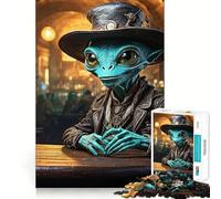 Intergalactic Alien Ale 1000-piece Jigsaw Puzzles Mindful Game Anxiety Relief Enjoyable Challenge Home Art (38x52cm)