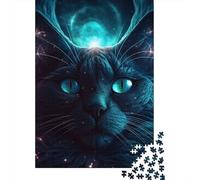 Intergalactic Cat God Adult Jigsaw Puzzle, 1000 Pieces, 38x26cm/1000pcs; Low-dust White Pieces for Sorting; for Relaxed Evenings at The Table