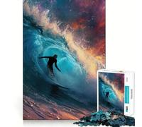 Intergalactic Surfer 1000 Piece Jigsaw Puzzle for Adults Stress Relief Play Anxiety Relief Hard Challenge Wall Art (50x75cm)