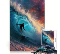 Intergalactic Surfer Jigsaw Puzzles for Adults 1000 Pieces Sharp Mind Bright Color Family Activity Wall Art (38x26cm)