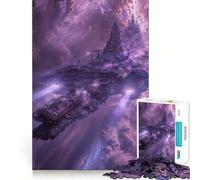Intergalactic Travel City Jigsaw 1000 Pieces for Teenagers Logic Exercise Clean Connection Family Fun (38x52cm)