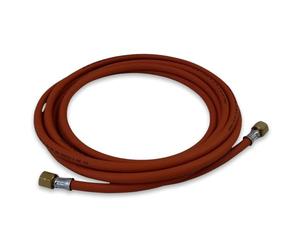 INTERGAS 8mm LPG Rubber Gas Hose - Heavy-Duty Flexible Hose with 3/8" LH BSP Fittings - Safe 20 Bar Working Pressure - Propane & Butane Compatible Pipe for Blow Torches, BBQs & Outdoor Heating - 3M