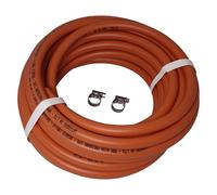 INTERGAS LPG Gas Hose Kit 8mm - Flexible High Pressure Rubber Pipe with 2 Jubilee Clips - Safe Leak-Free Hose for Propane & Butane Appliances - Ideal for BBQs, Heaters, Stoves & Outdoor Cooking (50M)