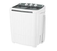INTERGREAT - Portable Washing Machine with Longer Hose, Double Tub Washing Machine, Mini Compact Machine with Drain Pump, 16lbs Portable Washing Machine for Dorms, Apartments, Gray