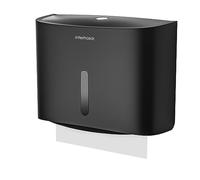 interhasa! Commercial Paper Towel Dispenser Wall Mounted, Hand Towel Dispenser Large Capacity Tissue Box C-Fold Paper Towel Holder (Black)