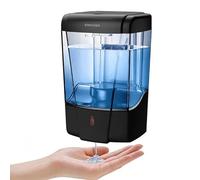 interhasa! Commercial Soap Dispenser Wall Mounted Automatic Commercial Liquid Soap Dispenser Liquid/Gel Touchless Hand Soap Sanitizer Dispenser for kitchen bathroom 600ml/20oz Black
