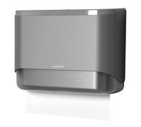 interhasa! Commercial Wall Mounted Paper Towel Dispenser, Large Capacity Paper Towel Holder Holds 200 Multiple/Single Fold/C-Fold Towels, Bathroom Paper Dispenser (Grey)