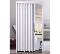 Interior Accordion Door Concertina Accordion Folding Door, Aluminum Internal Sliding Door with Lock, Magnetic Closure Blackout Door, Roll Up Room Divider Screen(136x203cm/54x80in)