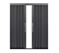 Interior Accordion Door Doorway Folding Sliding Door, Bathroom Shower and Room Divider, Double Opening Concertina Door, 24 26 28 30 32 34 36 40 42 48 50 60 Inches(56x80in(141x203cm))