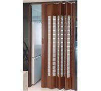 Interior Accordion Door Home Open Partition Folding Door, Customizable Telescopic Sliding Door, No Lower Track Folding Sliding Door, with Invisible Magnetic Strip,(60x210cm/23.6x82.7in)