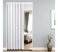 Interior Accordion Folding Door Set with Double-Sided Handles & Lock, Portable Privacy Panel Partition for Indoor Use