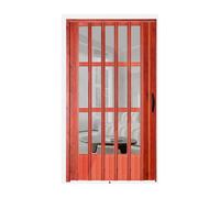 Interior Accordion Folding Door with Lock, Multifold Design for Bedroom, Closet, and Bathroom, No Drill Required, Aluminum Frame Accordion Door with Lock(WxH 56x80in (142x203cm))