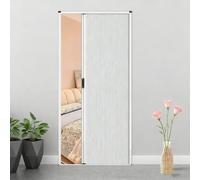 Interior Accordion Sliding Folding Door with Hardware, Aluminum Frame, Easy to Clean, Waterproof Partition for Bedroom, Closet, Bathroom