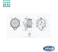 MAGNETI MARELLI 069412228010 Heater blower motor