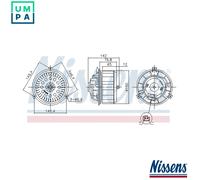 Nissens Cabin Blower Motor 87623 - For Opel Mokka (2013) 1.4 ECOTEC