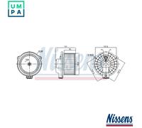 Blower fan 87717 NISSENS for TOYOTA RAV 4 Mk II