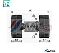 Blower fan BW8612 AVA QUALITY COOLING for BMW 5 5 Touring 7 8