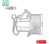 Blower fan for left-hand drive vehicles DEA02009 DENSO for AUDI Q5 A5 A4 B8