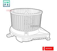 Blower fan for left-hand drive vehicles DEA17031 DENSO for MERCEDES-BENZ