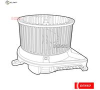 Blower fan for left-hand drive vehicles DEA17031 DENSO for MERCEDES-BENZ