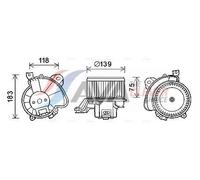 AVA COOLING SYSTEMS FT8431 Heater blower motor