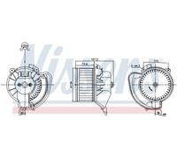 Nissens Cabin Fan Blower Motor 87220 for eg. FIAT GRANDE PUNTO (2006) 1.2 etc