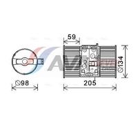AVA Blower Fan RT8586 for Renault Megane (2009) 2.0