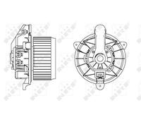 INTERIOR BLOWER FOR FORD B-MAX ECOSPORT FIESTA FIGO NRF 34166