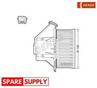 INTERIOR BLOWER FOR MERCEDES-BENZ B906 DENSO DEA17032