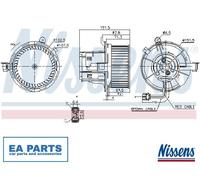 Interior Blower for MERCEDES-BENZ W204 S204 W212 A207 NISSENS 87406