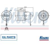Interior Blower for PEUGEOT 508 NISSENS 87610